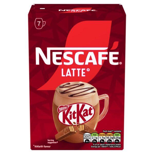 Nescafe Latte KitKat Flavour Coffee Mix, 7 Sachets, 21g