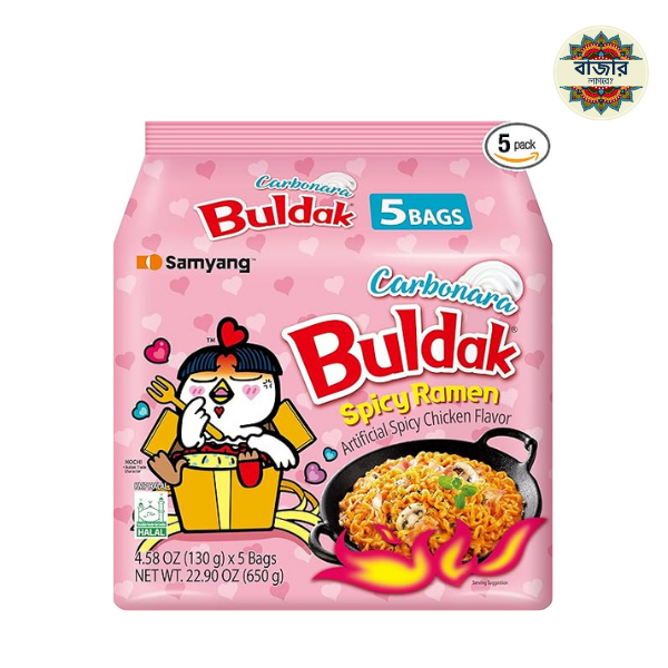 Samyang Hot Chicken Carbonara Flavour Buldak Ramen Noodles Family Pack