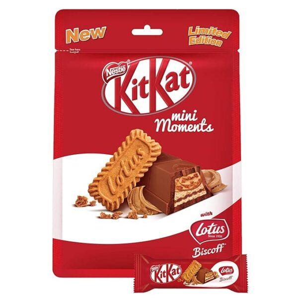Kitkat Nestle milk Mini Moments with Lotus Biscoff,116g